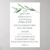 Bible Verse Scripting Wall Art Eukalyptus 1 John Poster (Vorne)