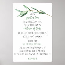 Bible Verse Scripting Wall Art Eukalyptus 1 John