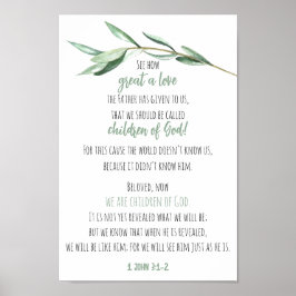 Bible Verse Scripting Wall Art Eukalyptus 1 John Poster