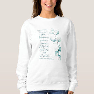 Bible Verse Scripting White Weim Sweatshirt