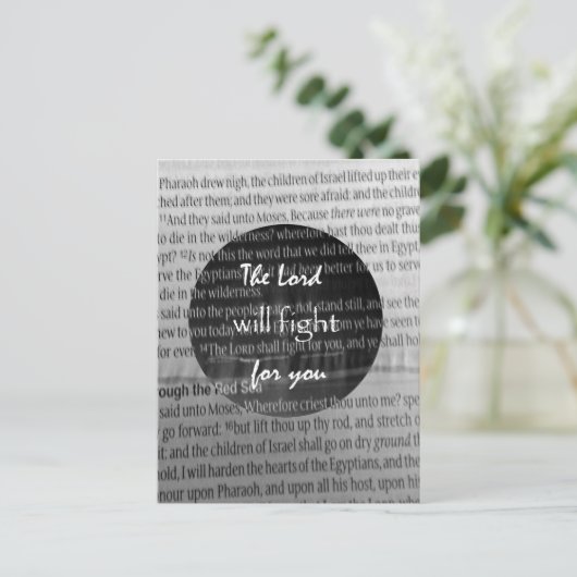 Bible Verse Scripture Förderung Postkarte (Stehend Vorderseite)