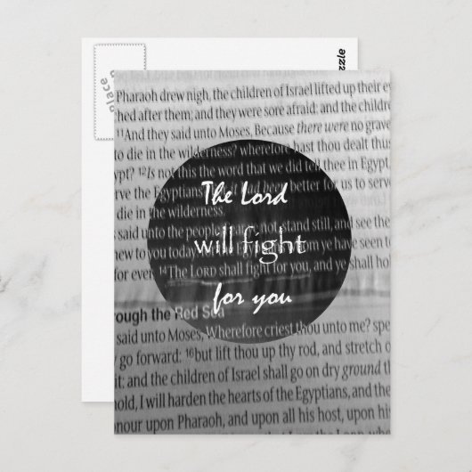 Bible Verse Scripture Förderung Postkarte (Vorne/Hinten)