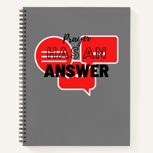 Bible Verse Scripture mit Black Words Notebook Notizblock (Vorderseite)