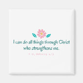 Bible Verse Scripture Philippians 4:13 Magnet (Vorne)