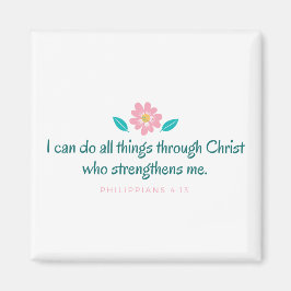Bible Verse Scripture Philippians 4:13 Magnet