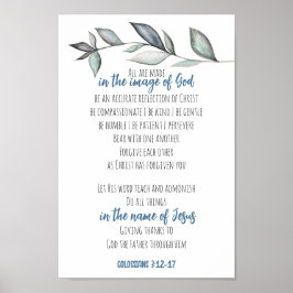 Bible Verse Scripture Wall Art Image von Gott Poster