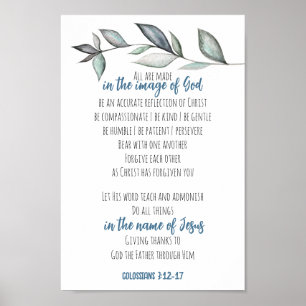 Bible Verse Scripture Wall Art Image von Gott Poster