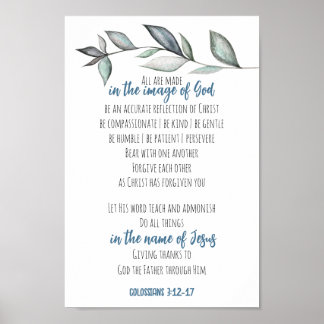 Bible Verse Scripture Wall Art Image von Gott Poster