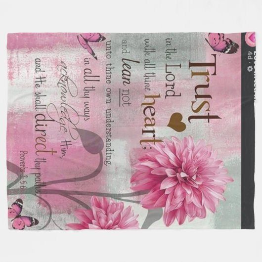 Bible Verse Soft Fleece Blanket (Vorderseite (Horizontal))