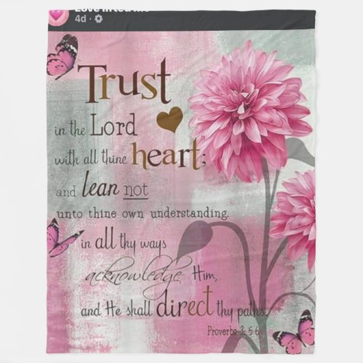 Bible Verse Soft Fleece Blanket (Vorderseite)