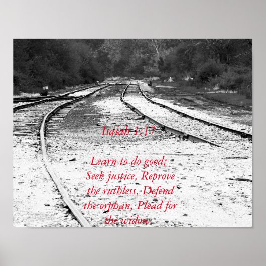 Bible Verse Sozialgerechtigkeit Poster (Vorne)