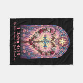 Bible Verse Stained Gl 1 John 4_19 Love Prayer Val Fleecedecke (Vorderseite (Horizontal))
