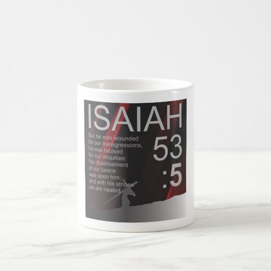 Bible Verse Tasse Day 5, ISAIAH 53:5 (Mittel)