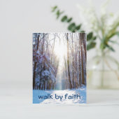 Bible Verse Walk by Faith Postkarte (Stehend Vorderseite)