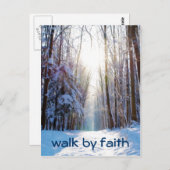 Bible Verse Walk by Faith Postkarte (Vorne/Hinten)