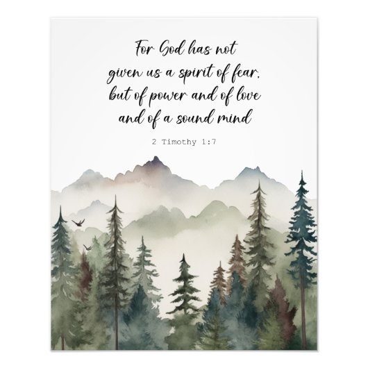 Bible Verse Wall Art Poster 2 Timothy (Vorne)