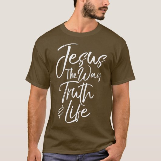 Bible Verse Zitat Mens Jesus den Weg der Wahrheit T-Shirt (Vorderseite)