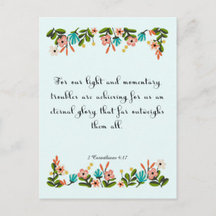 Bible Verses Art - 2 Kärntner 4:17 Postkarte