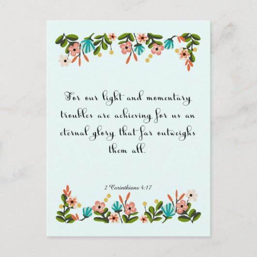 Bible Verses Art - 2 Kärntner 4:17 Postkarte (Vorderseite)