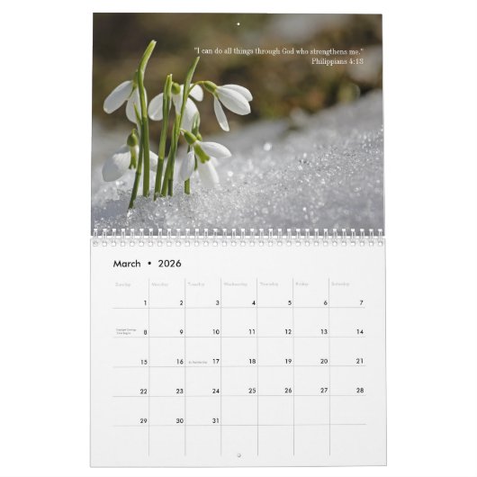 Bible verses Christian religious  Kalender (Mär 2026)