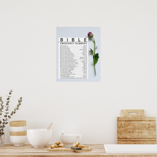 Bible Verses Scripting Zitate Wall Poster (Küche)