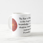 Bible Verses Wisdom Quote Saying Proverbs 1:7 Kaffeetasse (Vorderseite Links)