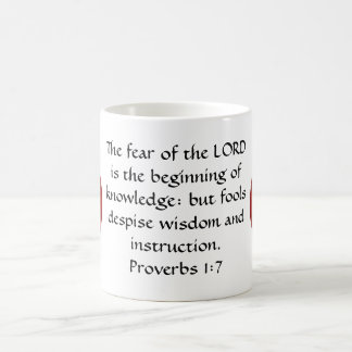 Bible Verses Wisdom Quote Saying Proverbs 1:7 Kaffeetasse