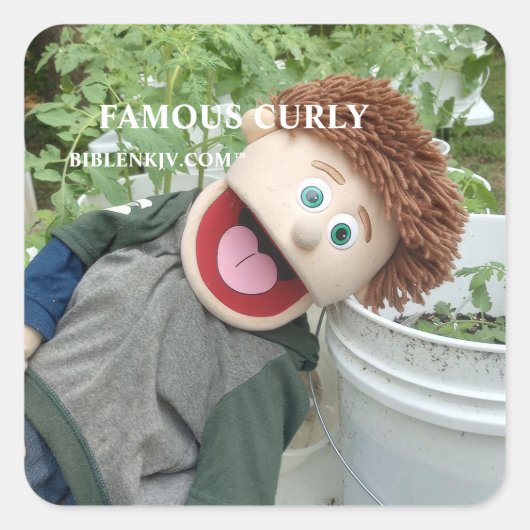 BIBLENKJV.COM™ 🛐 #STICKER QUADRATISCHER AUFKLEBER (Vorderseite)