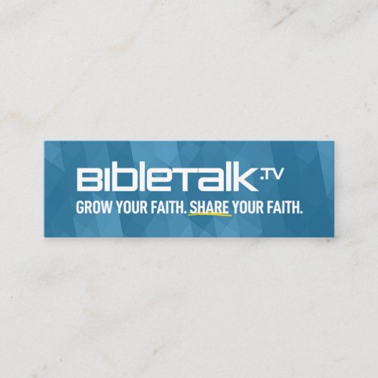 BibleTalk.tv - Mini-Promo-Karte Mini Visitenkarte (Vorderseite)