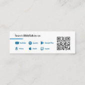 BibleTalk.tv - Mini-Promo-Karte Mini Visitenkarte (Rückseite)