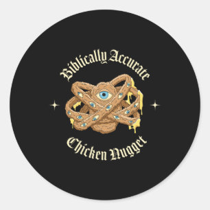 Biblia-getreues Chicken Nugget Runder Aufkleber