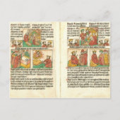 Biblia Paupernum Nativity Postkarte (Vorderseite)