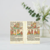 Biblia Paupernum Nativity Postkarte (Stehend Vorderseite)