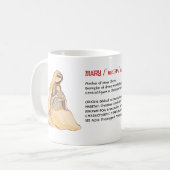Biblical Mary Lexicon Design - Eine Muttertribut Kaffeetasse (Vorderseite Links)