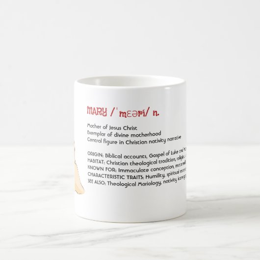 Biblical Mary Lexicon Design - Eine Muttertribut Kaffeetasse (Mittel)