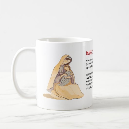 Biblical Mary Lexicon Design - Eine Muttertribut Kaffeetasse (Links)