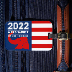 Biblical Midterms 2022 - Rote Welle Gepäckanhänger