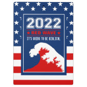 Biblical Midterms 2022 - Rote Welle Klemmbrett (Rückseite)