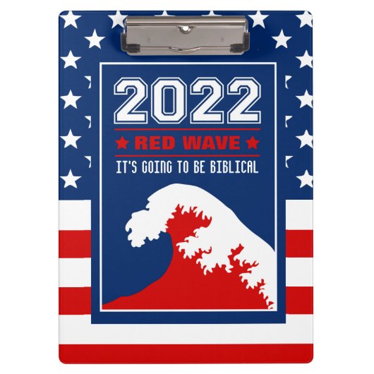 Biblical Midterms 2022 - Rote Welle Klemmbrett (Vorderseite)