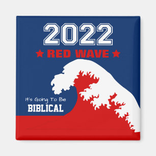 Biblical Midterms 2022 - Rote Welle Magnet