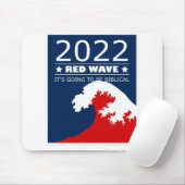 Biblical Midterms 2022 - Rote Welle Mousepad (Mit Mouse)