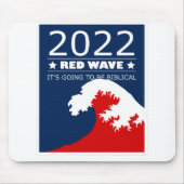 Biblical Midterms 2022 - Rote Welle Mousepad (Vorne)
