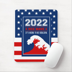 Biblical Midterms 2022 - Rote Welle Mousepad