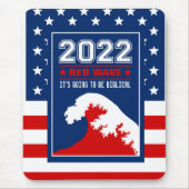 Biblical Midterms 2022 - Rote Welle Mousepad (Vorne)