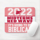 Biblical Midterms 2022 - Rote Welle Mousepad (Mit Mouse)