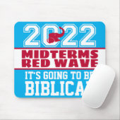 Biblical Midterms 2022 - Rote Welle Mousepad (Mit Mouse)