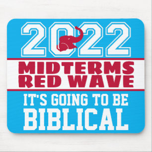 Biblical Midterms 2022 - Rote Welle Mousepad