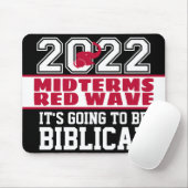 Biblical Midterms 2022 - Rote Welle Mousepad (Mit Mouse)