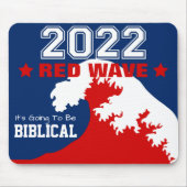 Biblical Midterms 2022 - Rote Welle Mousepad (Vorne)