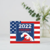 Biblical Midterms 2022 - Rote Welle Postkarte (Stehend Vorderseite)